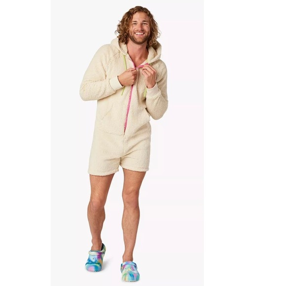 Chubbies Men’s The Chubbsie Hooded Romper Apres Me One Piece Size Medium